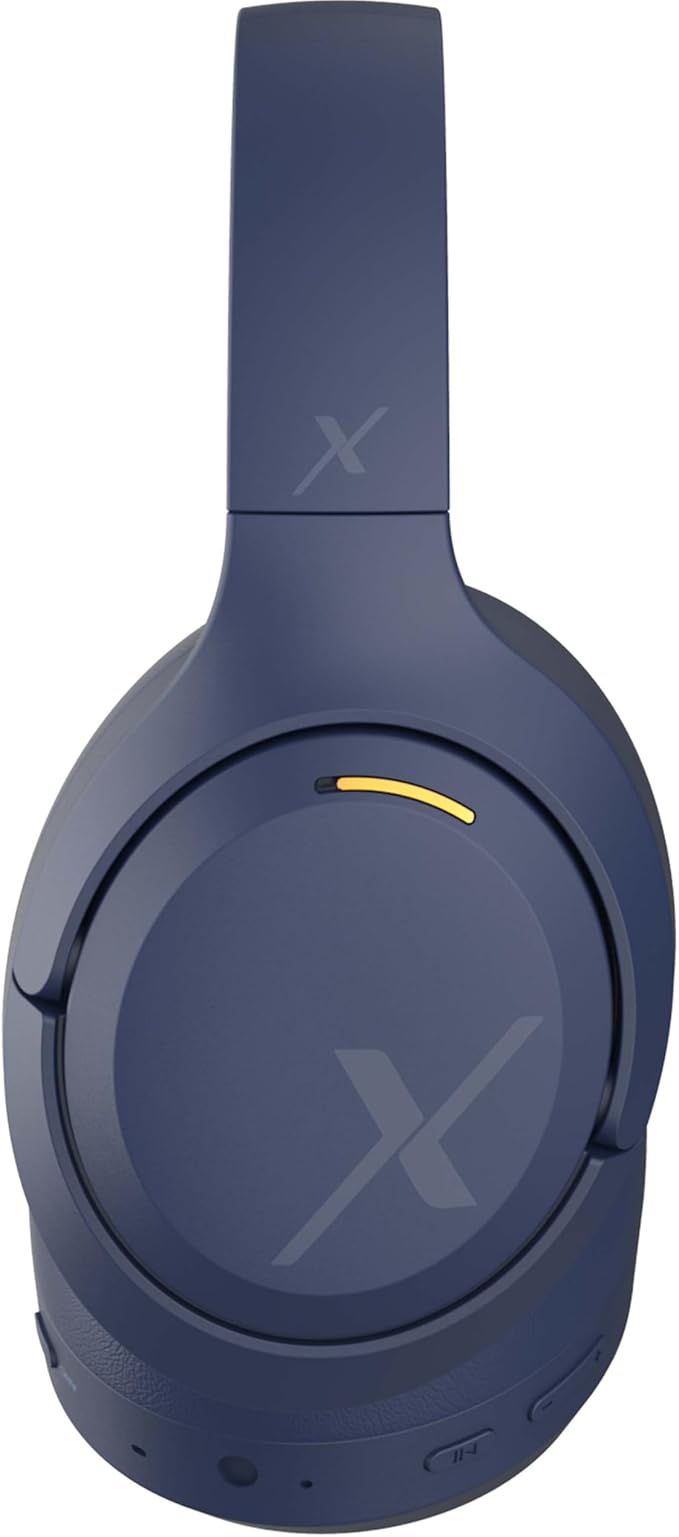 Riwbox Hybrid Active Noise Cancelling Headphones, Wireless Over Ear Bluetooth Headset, 60H Playtime, High-Fidelity, Foldable, Comfort&Immersion for Work/Commuting (Blue)