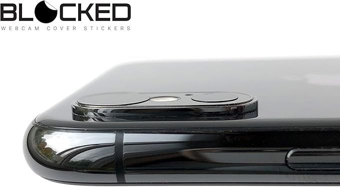 BLOCKED Stackable Webcam/Camera Vinyl Covers | 95 Low-Tack Restickable Webcam Stickers | 5-Sizes | Black 95-Pack (Ultra Glossy)