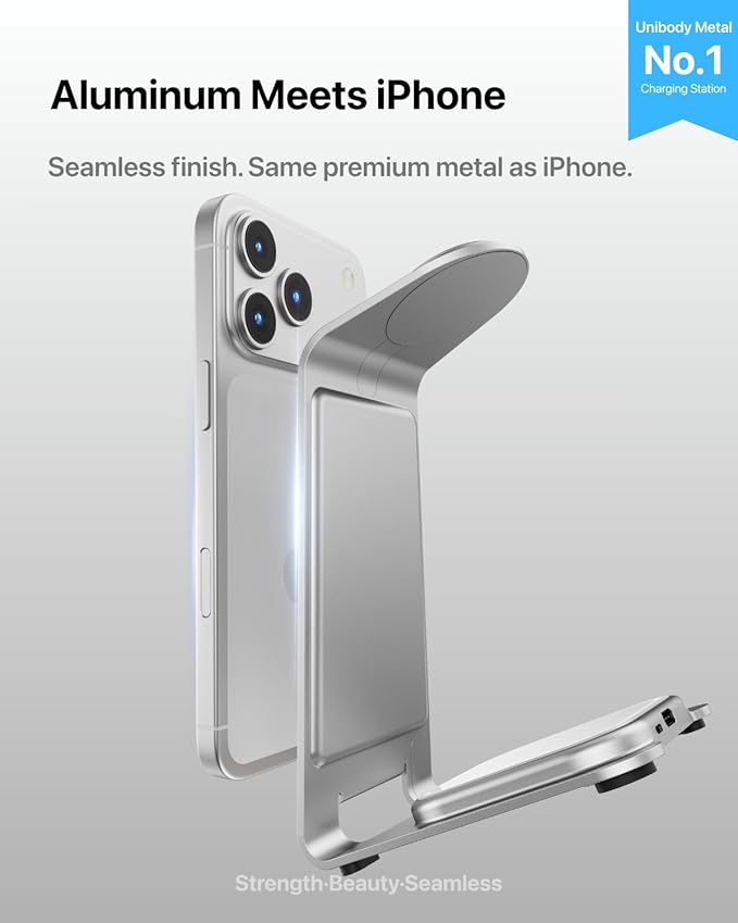 Intoval 3 in 1 Wireless Charging Station for iPhone 17 16 15 14 13 12 11 X Pro Max, Wireless Charger for Apple Watch Ultra 3 SE 9 8 7 6 5 4 3 2, for AirPods 4 Pro Pro 2 3 (Y93, Silver)