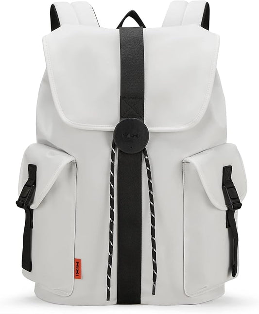 mixi Travel Laptop Backpack for Women & Men Carry On Backpack fits 16'' Laptop, Waterproof Lightweight Casual Hiking Weekender Bags Rucksack,17 Inch, Interstellar White