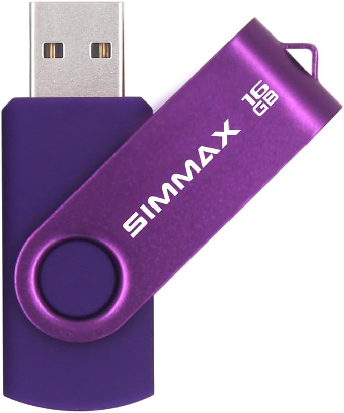 USB Flash Drives 2 Pack 16GB Memory Stick Swivel Design USB 2.0 Flash Drive Thumb Drive Zip Drives (16GB Red Purple)