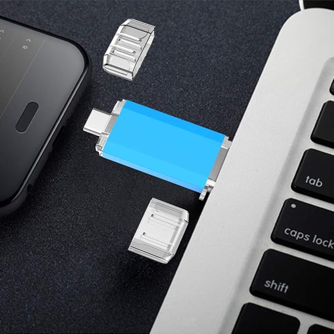 KOOTION USB C Flash Drive 128GB 2 in 1 OTG USB 3.0/Type C Thumb Drive Dual Drive USB C Memory Stick for Smartphone/Laptop/Tablet/PC - 128G, Blue