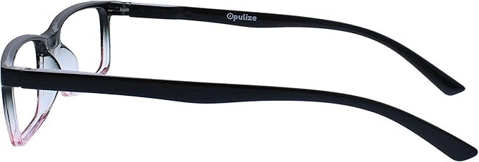 OPULIZE SEE Reading Glasses with Blue Light Blocking for Women and Men, Narrow Frame, Spring Hinges, Computer Gaming Glasses, Black to Pink,Purple,Turquoise +2 (Pack of 3)
