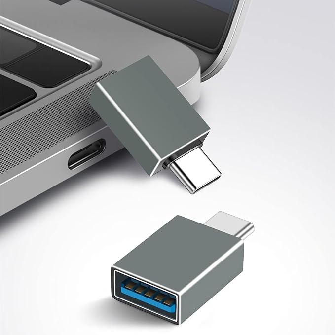 USB C to USB Adapter USB C Male to USB3.0 Female OTG Adapter Compatible with MacBook Air 2020/MacBook 12 inch/iPad Pro 2020 and More, Dark Green(Pack of 2)