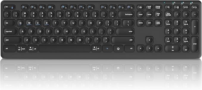 K9300 Multi-Functional Keyboard, 2.4G Wireless USB and Dual Bluetooth, Support Multi Device Switching, Full Size, Scissor-Switch Keys Silent Design for Computer, Laptop, MacBook and iPad.