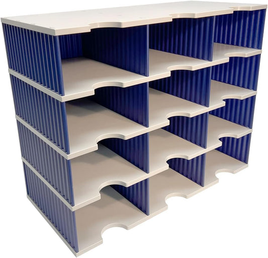 Ultimate Office TierDrop Jumbo 12-Compartment High-Wall Sorter - Sorts Documents, Forms & Mail - Durable Construction Features Expandable, Modular, No-Tool Assembly Design