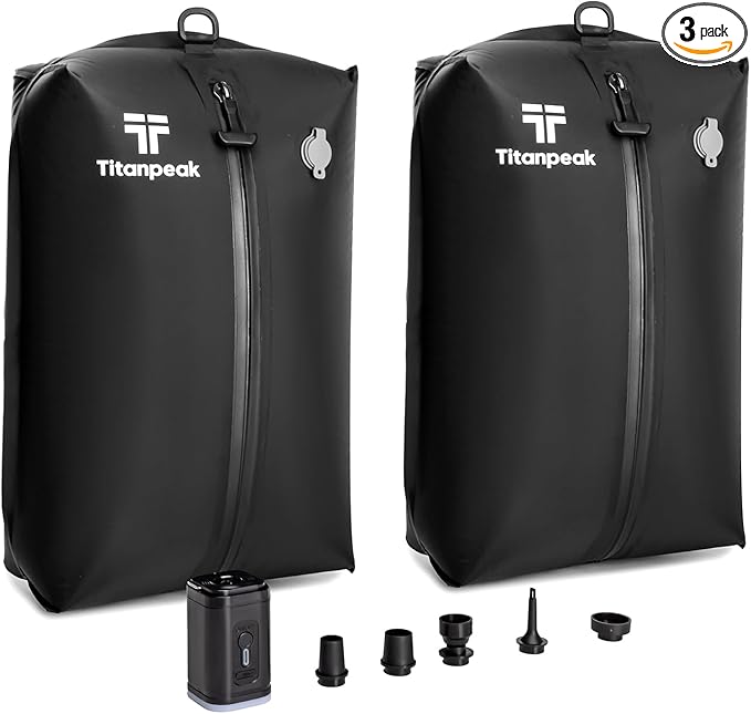 Vacuum Bags for Travel Luggage with Pump, Reusable Space Saver Waterproof Compression Bags for Suitcase,Travel Backpack, Vacuum Seal Packing cube for Storage Organizer Cloth Packing(2PCS + 1PUMP-17L)