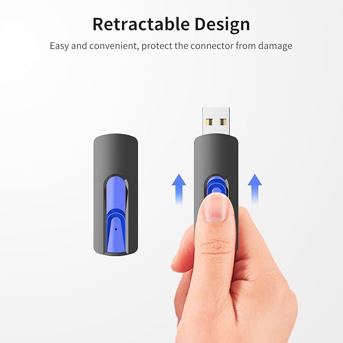 RAOYI 10 Pack 32GB USB Flash Drives Slide Retractable Memory Stick Bulk USB 2.0 Thumb Drive Jump Drive Zip Drive USB Sticks Data Storage Backup for PC Mac (32G, 10 Mixed Color)