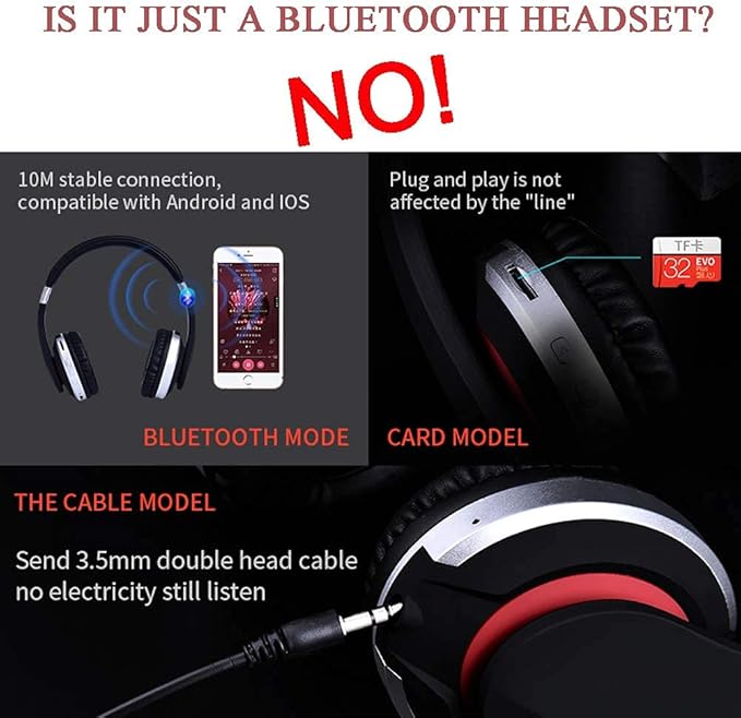 OYEALEX Active Noise Cancelling Headphones, Wireless Over Ear Bluetooth Headphones with Microphone Foldable Headphone with HiFi Audio Deep Bass for Home Travel Office Yellow