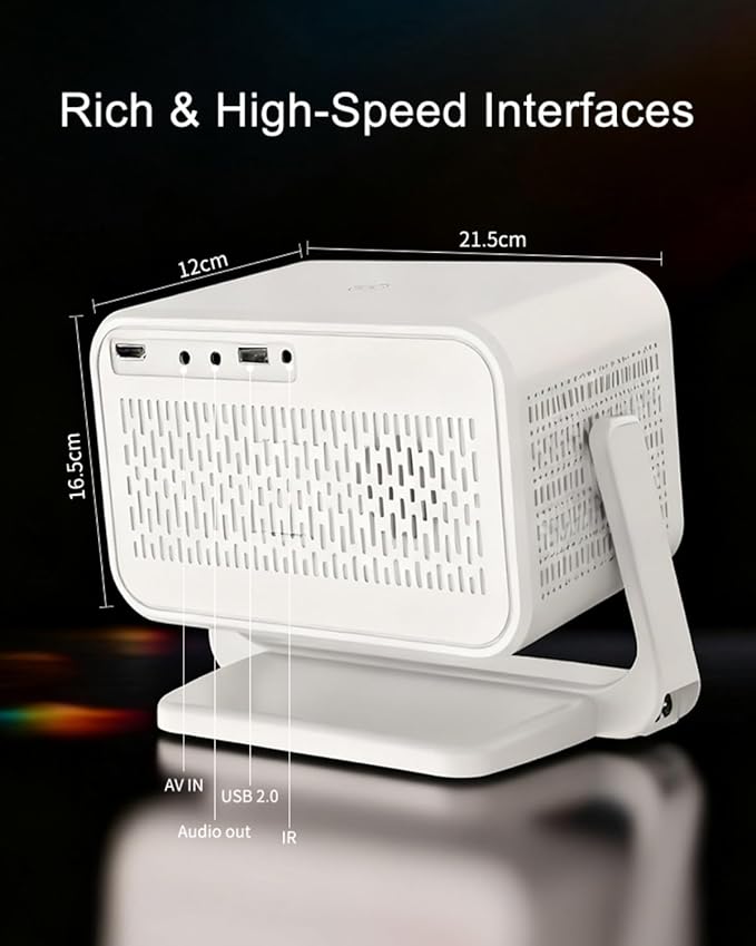 [1800 ANSI Lumens/ Auto Focus] 2025 Upgrade 5G WiFi Bluetooth Projector, 4K Supported Native 1080P Full HD Smart Proyector with 360° HiFi Sound for Home Theater Outdoor Movie Night