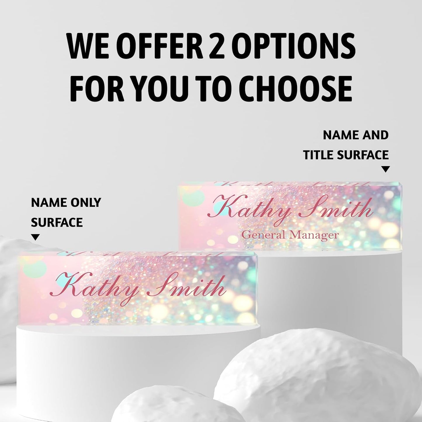 Custom Name Plate for Desk | Personalized Desk Name Plate | Personalized Boss Employee Appreciation Gifts | Acrylic Name Plate Office Desk Accessories