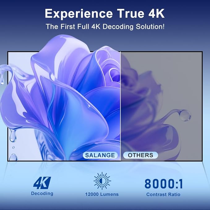 Mini Projector with Wifi and Bluetooth 5.4, Short Throw Projector 4K, Smart Projector w Built-in Apps, Auto Keystone Correction, Projector for Bedroom,Outdoor Movies [ HY300 Ultra 2025 ]