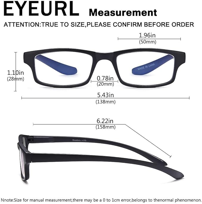 EYEURL 2-Pack Reading Glasses for Women Men Neck Hanging Blue Light Blocking Glasses With Spring Hinge Computer Readers