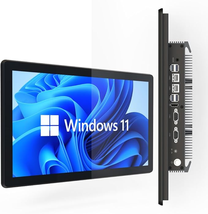 YanKe 12.1" Industrial Computer Touch Screen 10 Point Touch Industrial Computer, Resolution 1024 * 768 450nit, RJ45*2 USB*4 com*2 HD*1 WiFi+BT(10310U 8+256)