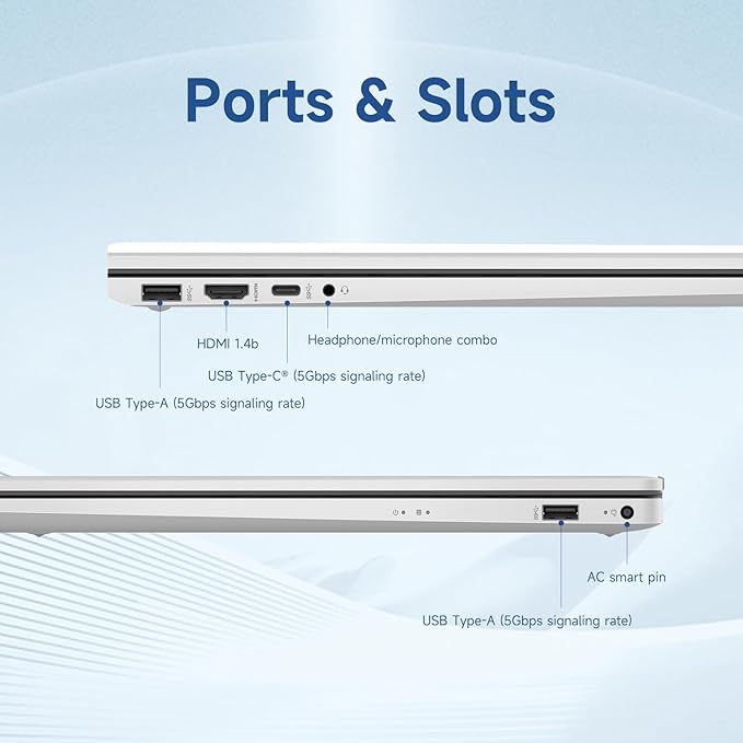 HP Essential 2025 Laptop, 17.3" FHD, CORE 7 (Beats i7 1355), 32GB RAM, 1TB SSD, FP Reader, Backlit KB, Webcam, Wi-Fi 6, Windows 11 Home, Silver, Bundle with ADATA 512GB External SSD