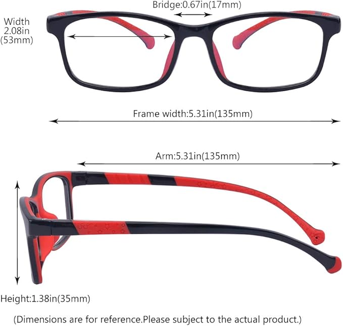 Outray Kids Blue Light Glasses for Teens Anti Eyestrain Computer Gaming Blue Light Glasses for boys Age 7-15