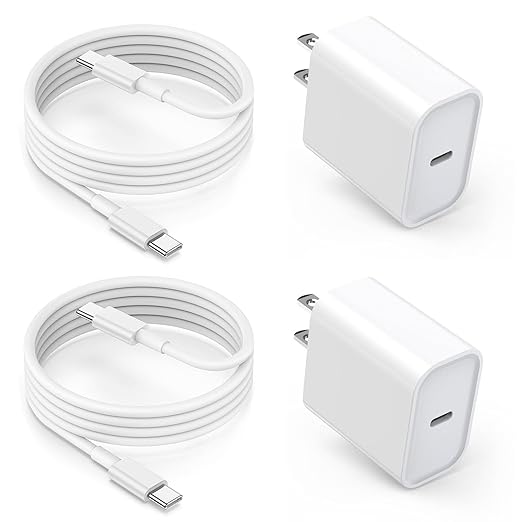 iPhone 17 16 15 Charger Fast Charging,2 Pack Type C Wall Charger Block with 3.3FT Fast Charging USB C to C Cable for iPhone 17/Air/17 Pro/17 Pro Max/iPhone 16/16 Pro/16 Pro Max/15 Pro,iPad Pro/AirPods