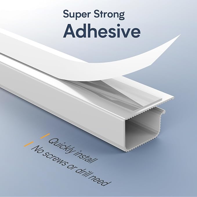 Delamu 157in Cable Management Under Desk, Safe & Tidy Under Desk Cable Management for Home & Office, Cord Organizer for Desks, Wire Organizer Kit, 10 Pack White