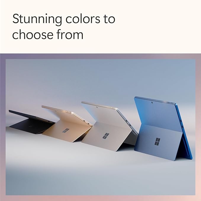Microsoft Certified Refurbished Surface Pro 11 (2024), 13" Touchscreen 2-in-1, Snapdragon X Plus, 16GB RAM, Inateck Bluetooth Backlit Keyboard, Warranty (Sapphire, 16GB RAM，1TGB SSD)