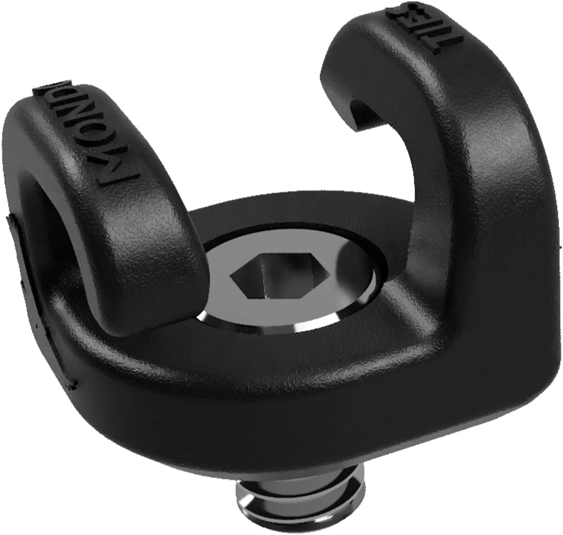 KONDOR BLUE x Armando Ferreira | MondoTies Cable Management Clips for Cameras | Cable organization, 1/4"-20 Mounted, Holds 2-3 cables, & Supports up to 20lbs of force (10-Pack) | Black