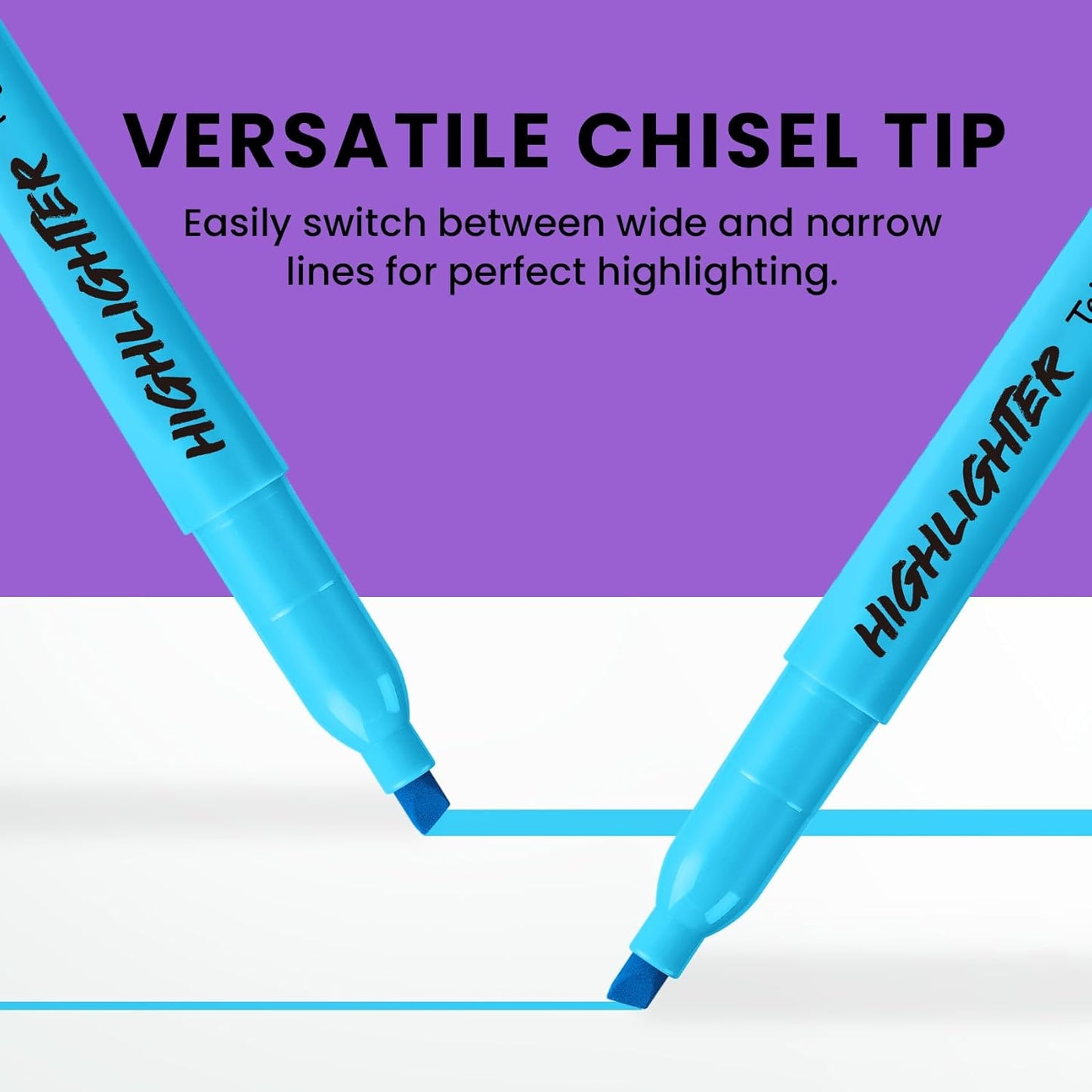 Taja 216 Pack Highlighters Bulk Assorted Bright Colors, 6 Colors Chisel Tip Highlighters Markers Set with No Bleed Ink, Perfect for School & Office Supplies