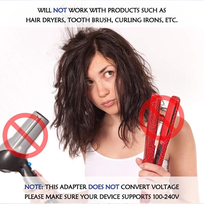 Ceptics USA, Canada to European Plug Adapter - Type C Adapter compatible in Europe, Canada to European travel plug adapter Ideal for Phones, Camera & more - CE Certified - RoHS Compliant - 6 Pack