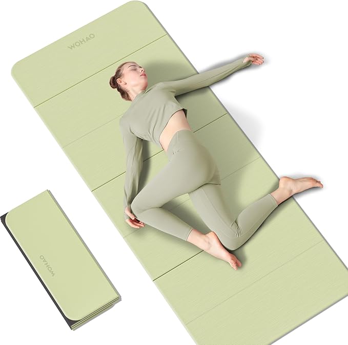 7-Fold Yoga Mat 70"x24" - 1/2 Inch Thick Folding Exercise Mat, Compact Non-Slip TPE Mat for Travel, Storage, Yoga & Home Gym, Lightweight & Portable