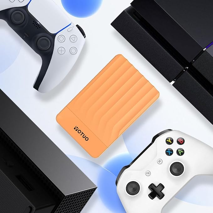 Portable External Hard Drive Storage Expansion Mobile HDD USB 3.0 for PC, Mac, Desktop, Laptop, PS4, PS5, Xbox One X/S, Xbox 360, Xbox Series X/S, Office & Game (Orange, 500GB)