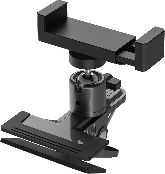 Metal holder Clip Clamp Mount 360 Degree Rotation 1/4 inch Screw for iPhone 16 15 14 13 12 series Samsung Oneplus Xiaomi Cell Phones and Arlo/Blink/Eufycam/Wyze/Nest/reolink/Tapo camera series