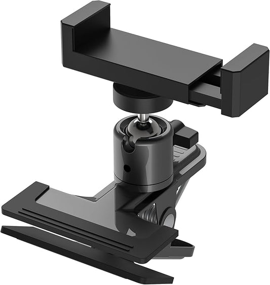 Metal holder Clip Clamp Mount 360 Degree Rotation 1/4 inch Screw for iPhone 16 15 14 13 12 series Samsung Oneplus Xiaomi Cell Phones and Arlo/Blink/Eufycam/Wyze/Nest/reolink/Tapo camera series