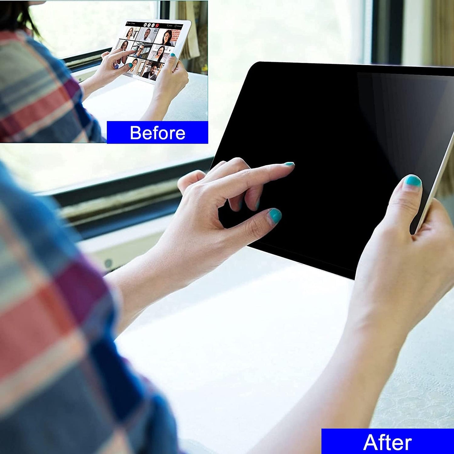 Mamol iPad Pro 12.9 inch Magnetic Privacy Screen Protector, Removable&Reusable Anti-Spy Filter for iPad Pro 12.9", Anti-Glare Privacy Filter, Easy Installation and Bubble Free