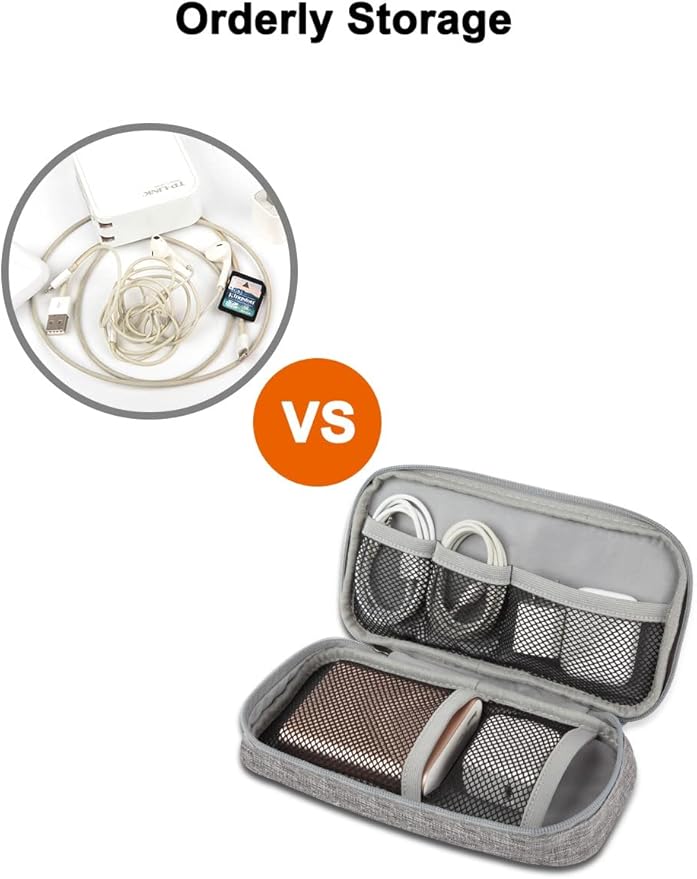 GOX Electronic Cable Organizer Travel Case Tech Pouch