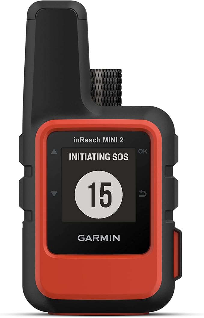 Wearable4U - Garmin inReach Mini 2 Satellite Communicator (Flame Red) with Power Pack Bundle
