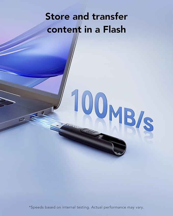 Lexar 32GB 3-Pack Flash Drive A30E USB 3.2 Gen 1, USB Drive up to 100MB/s, Storage Expansion and Backup for PC and Mac Systems