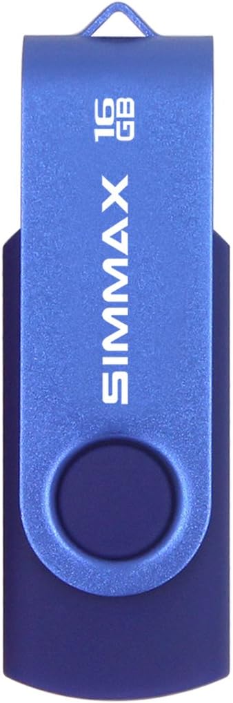 USB Flash Drives 2 Pack 16GB Memory Stick Swivel Design USB 2.0 Flash Drive Thumb Drive Zip Drives (16GB Blue Green)