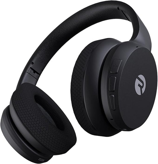 Raycon Fitness Headphones - Wireless Over-Ear-Headphones with 45 Hours of Battery, Active Noise Cancellation, Awareness Mode, 3 Quick Swap Ear Cushions, IPX4 Water Resistance (Black)