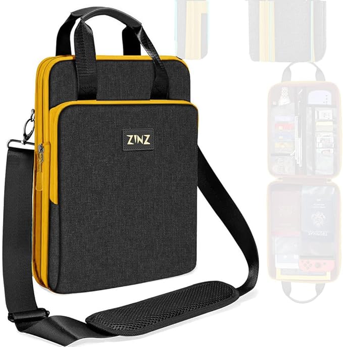 ZINZ Slim & Expandable Case 12.9 13 inch Travel Laptop Shoulder Bag for MacBook Air 13" M3/M2/M1, MacBook Pro 13" M2/M1, iPad Pro 12.9"/13"/11", iPad Air 13",B01K04
