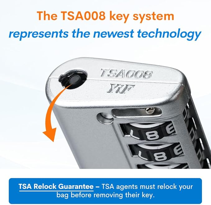 Forge TSA Approved Luggage Locks 4 Digit Combination TSA Travel Locks with TSA008, Open Alert Indicator, Zinc Alloy Body for Luggage, Suitcase, Backpack, and More. Silver 2 Locks.