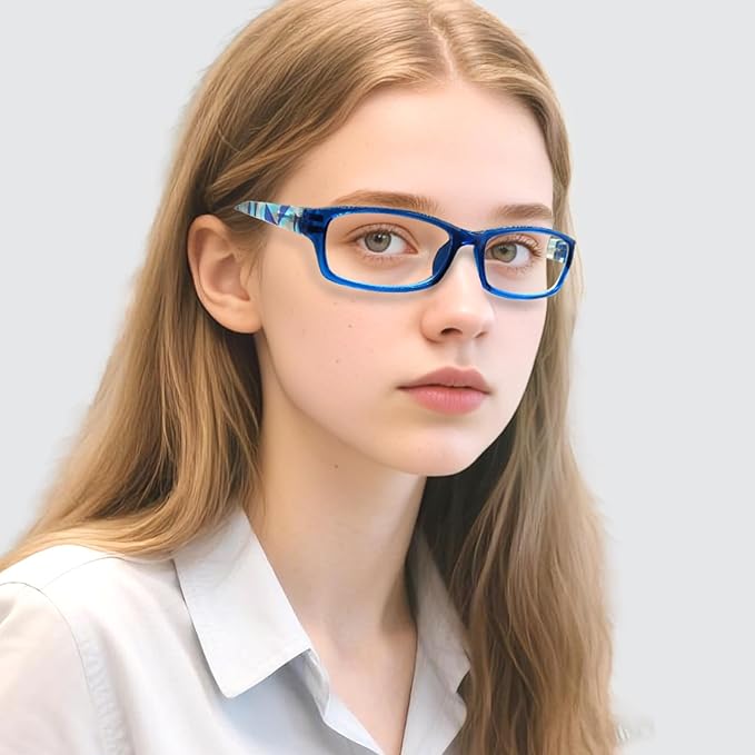 Henotin 6-Pack Reading Glasses Blue Light Blocking Anti Eyestrain Computer Reading Glasses for Women and Men Readers (Mix Color-A, 2.75, Diopters)
