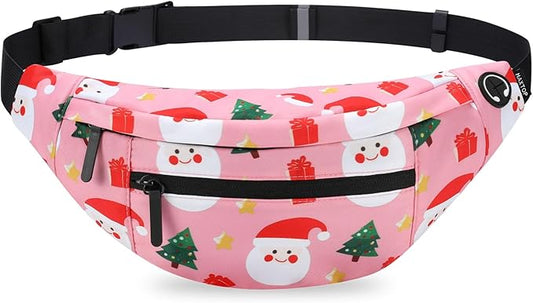 MAXTOP Large Crossbody Fanny Pack with 4-Zipper Pockets,Gifts for Enjoy Sports Festival Workout Traveling Running Casual Hands-Free Wallets Waist Pack Phone Bag Carrying All Phones