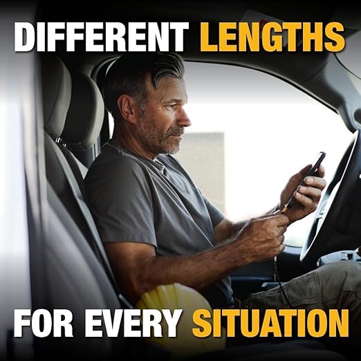 DEWALT Heavy Duty USB C Cable, Jobsite 60 Watt USB C Cable, High Speed Type-C to Type-C, Fast Charge PD USBC Fast Charging Cord for iPhone 17/16/15 Plus Pro Max MacBook iPad Samsung Galaxy, 10 ft