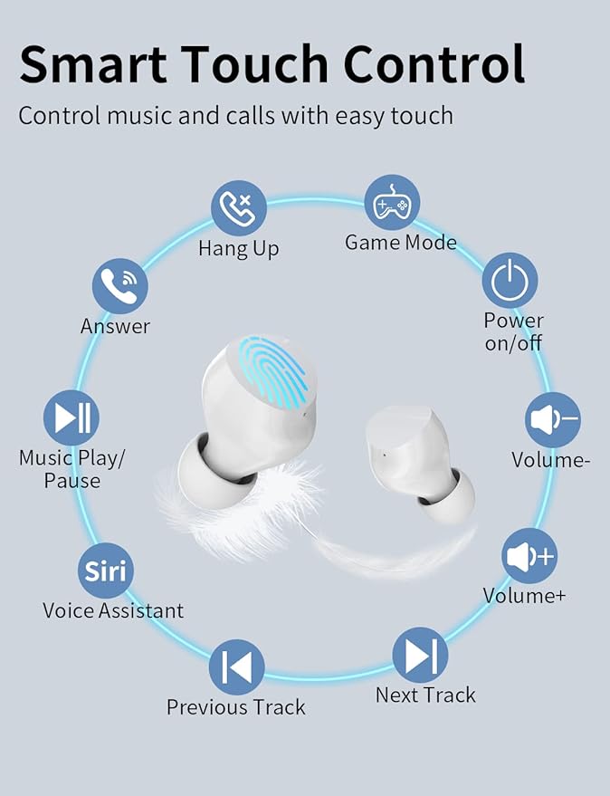 Wireless Earbuds for Kids, Headphones with Cute Panda Charging Case with Mic, Noise Cancelling,Typ-C, 3D Stereo Waterproof Bluetooth buds for Sport & Outwork,3 x ear caps(S,M,L)