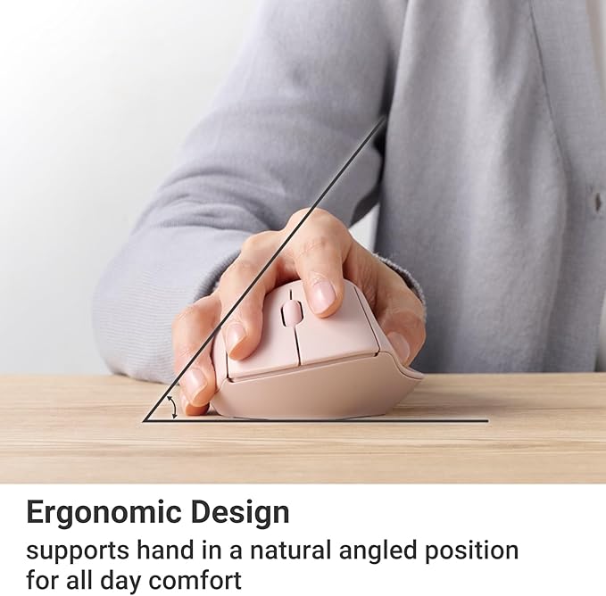 ELECOM Bluetooth Mouse Ergonomic Shape, Silent Click, 18-Month Battery Life, 2000DPI, 3 Buttons, Optical Sensor, Compatible with PC, Mac, Laptop, SHELLPA, Pink (M-SH10BBSKPN)