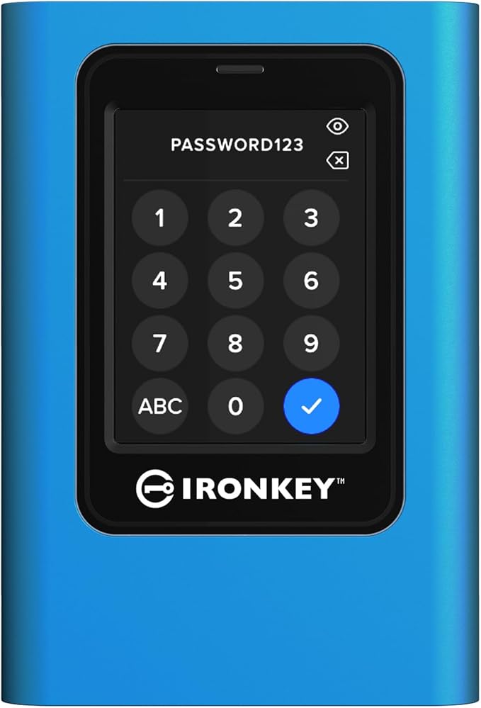 Kingston IronKey Vault Privacy 80 7.6TB External SSD | FIPS 197 | XTS-AES 256GB Encrypted | Touch Screen PIN | Secure Data Protection | IKVP80ES/7680G