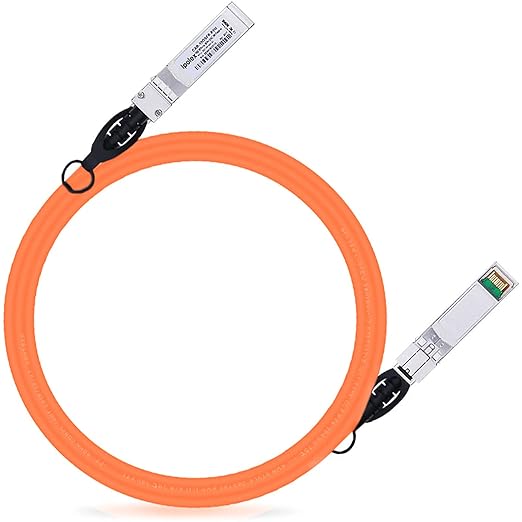 ipolex Colored 10G SFP+ Twinax Cable, Direct Attach Copper(DAC) Passive Cable, 1.5m (4.92ft) in Orange, for Cisco SFP-H10GB-CU1.5M, Meraki, Ubiquit, Mikrotik, Intel, Fortinet, Netgear and More