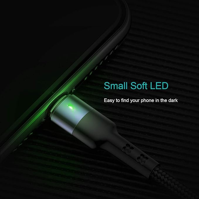 USAMS 2Pack Multi Charging Cable Charger Cord Nylon Braided 10ft/3m 4 in 1 USB Adapter with IP/Type C/Micro Connector for Phone/Galaxy and More