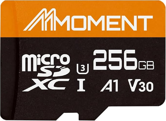 MMOMENT 256GB Micro SDXC Card, A1, UHS-I, U3, V30, Class 10 Compatible, Read Speed Up to 95 MB/s, Write Speed Up to 65 MB/s, SD Adapter Included