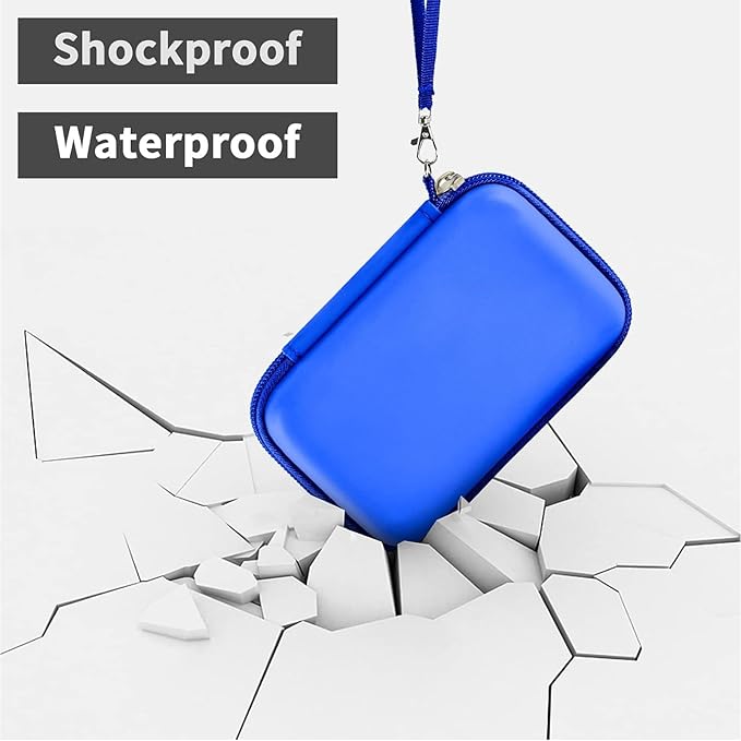 Travel Case for UCOMX for Nano/for Iseyyox/for LISEN/for RTOPS 3 in 1 Wireless Charger, Foldable Magnetic Charging Station Storage Holder Bag for Fast Charge Pad Cable and Adapter, Blue-Box Only