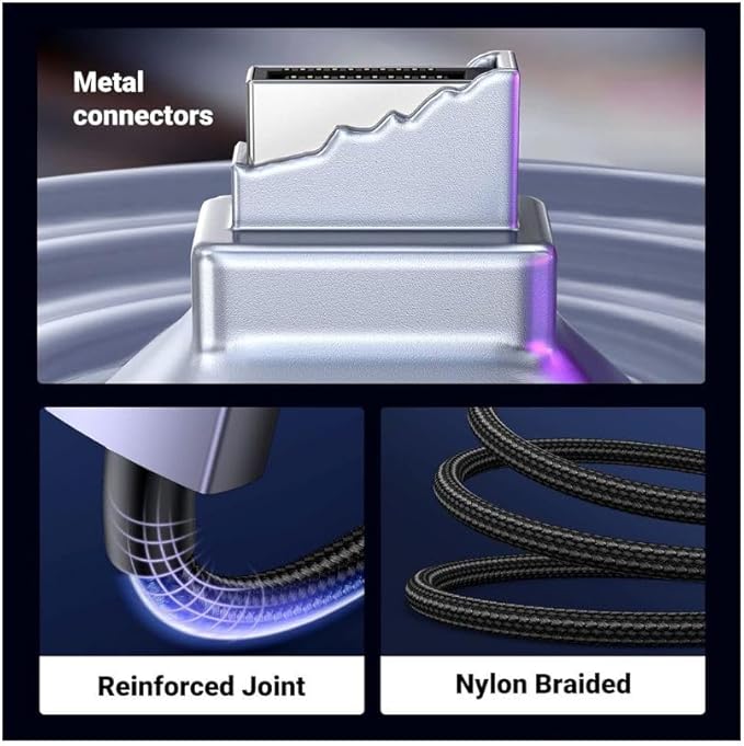 UGREEN DisplayPort Cable 2.1 [VESA Certified] DP2.0 40Gbps Support 16K@30Hz 8K@240Hz 4K@240Hz HDR, HDCP, DSC 1.2a, Braided Display Port Cable Cord Compatible FreeSync G-Sync Video Card Monitor, 3.3FT