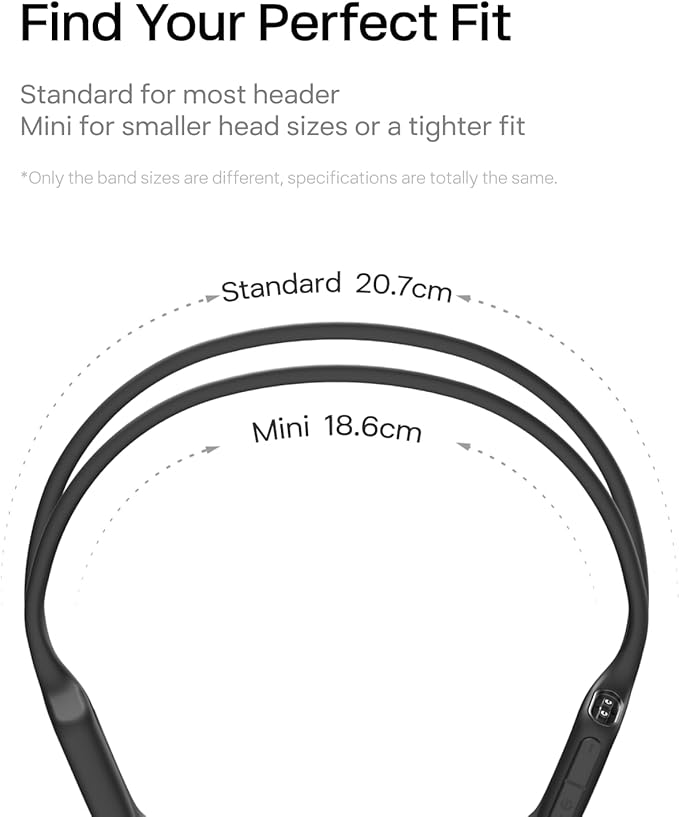 SHOKZ OpenRun Pro - Open-Ear Bluetooth Bone Conduction Sport Headphones, Sweat Resistant Wireless Earphones for Workouts and Running with Premium Deep Bass- Built-in Mic, with Hair Band, Black